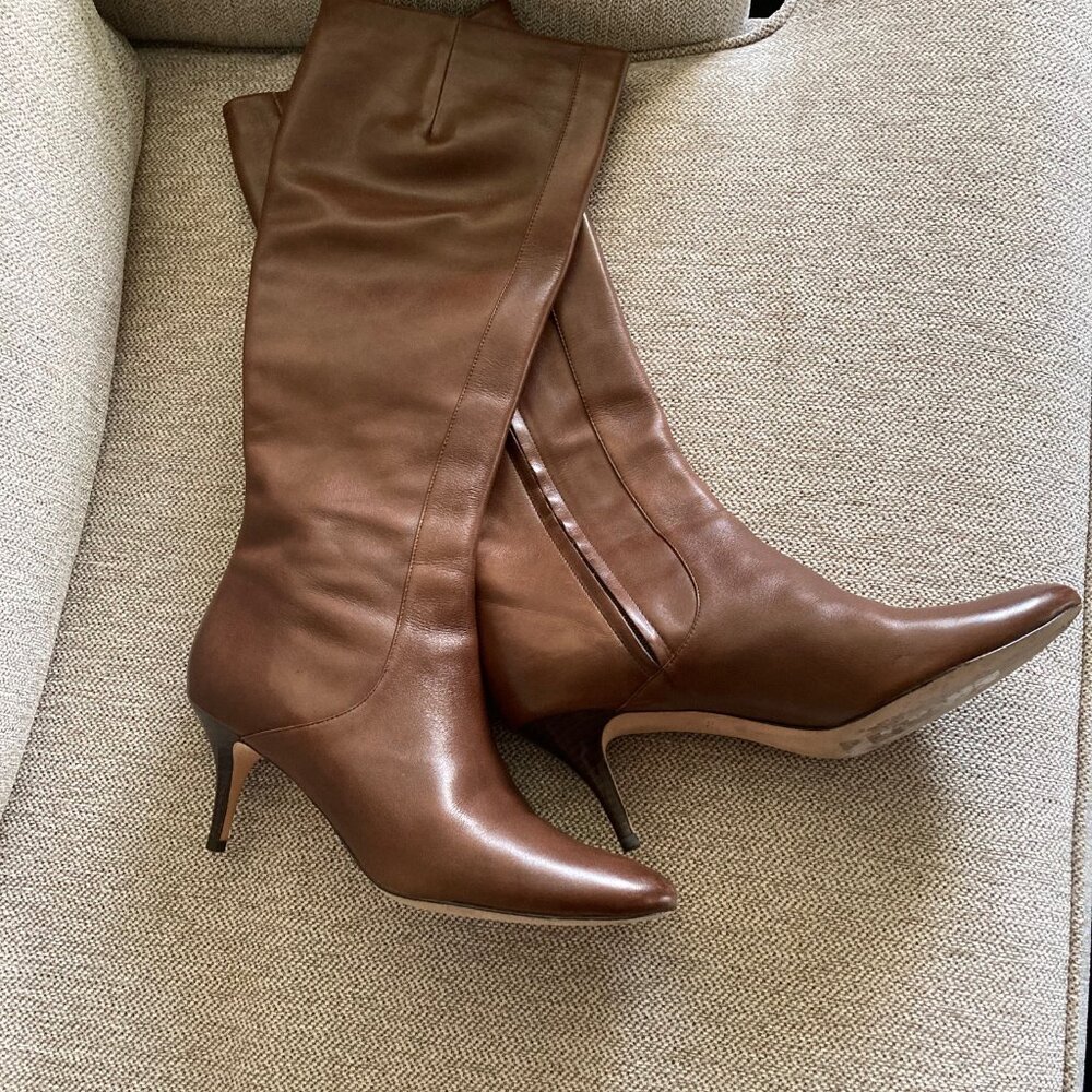 NEW Cole Haan Carlyl Chestnut Knee High Leather Boots  Size 9